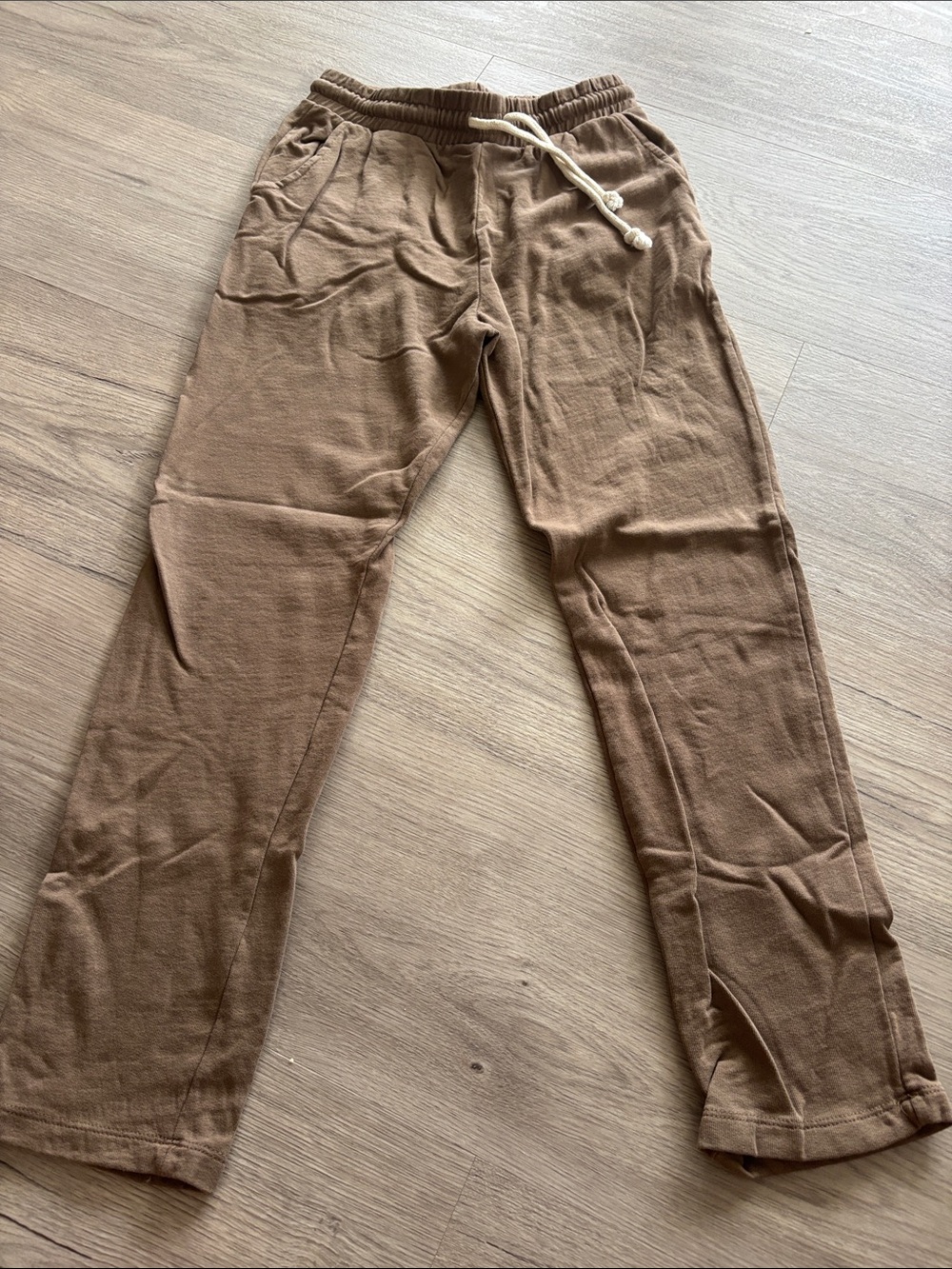 Zara Women's Tan Brown Drawstring Joggers